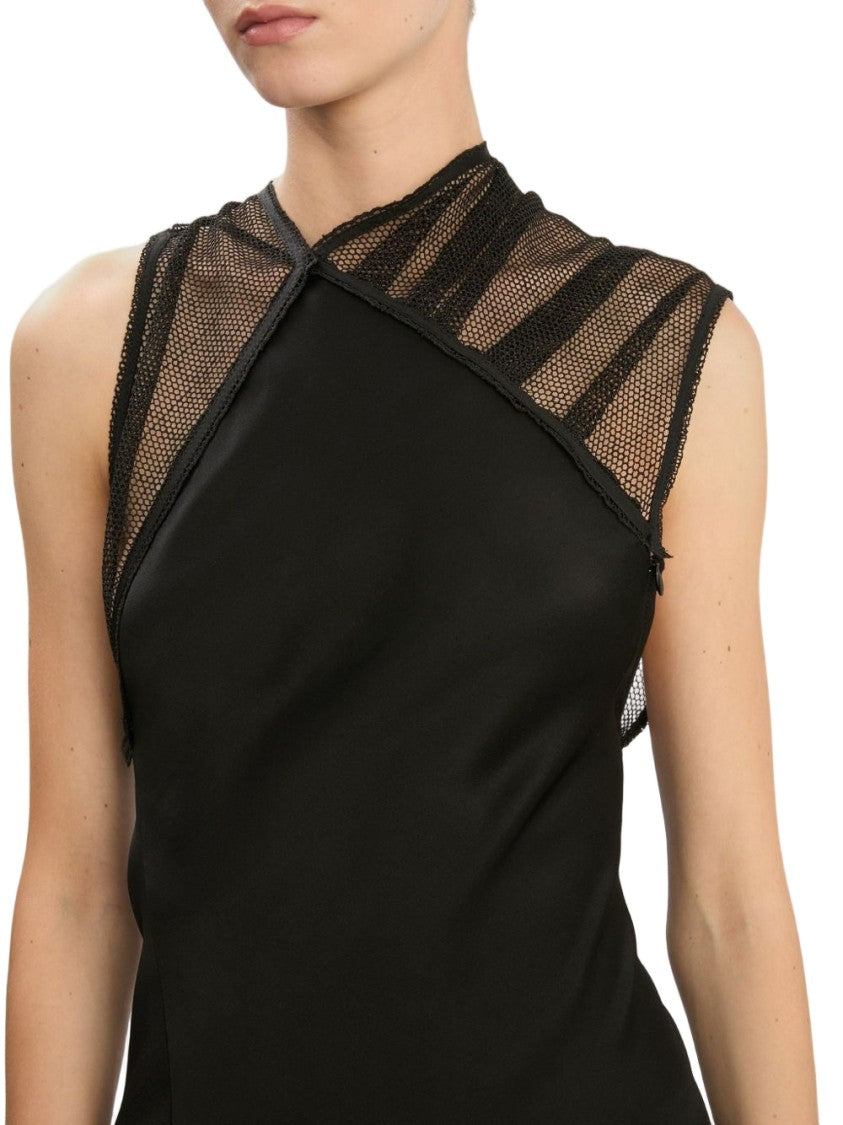 Victoria Beckham High Asymmetric Neckline Evening Dress