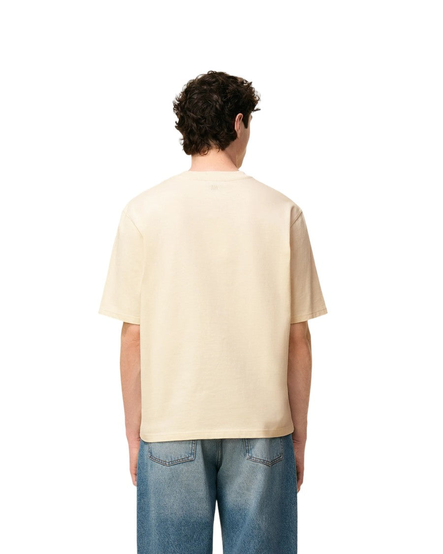 Ami Paris Short-Sleeve T-Shirt With Tonal Embossed Heart