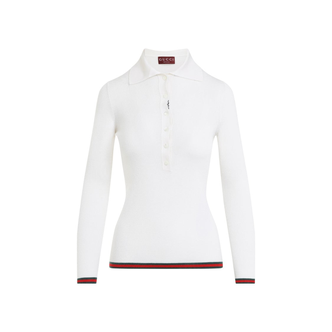 Gucci Fitted Long-Sleeve Polo