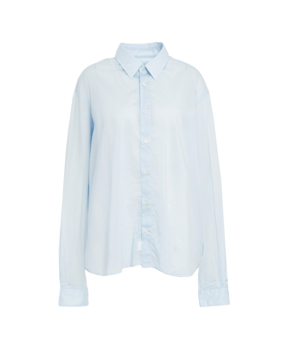 Robert Friedman Semi-Transparent Cotton Shirt With Kent Collar