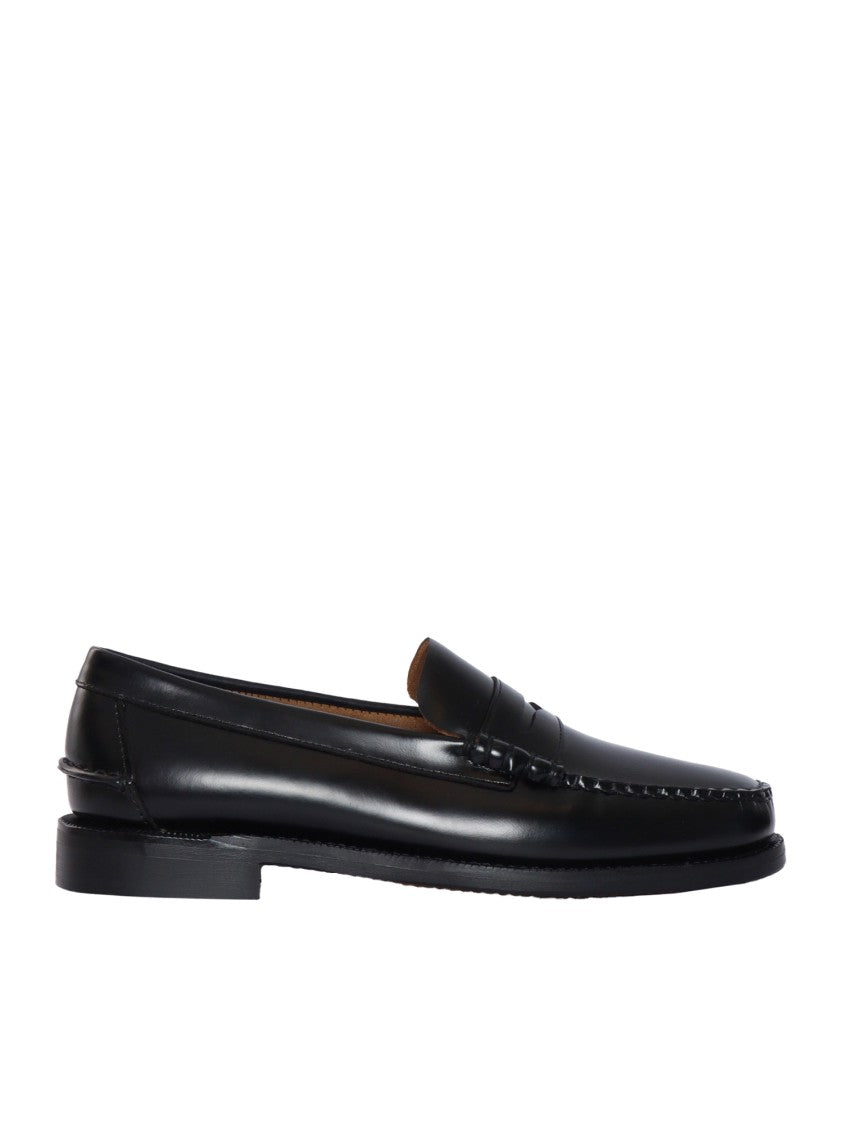 Sebago Smooth Leather Moccasin Shoes With Rounded Toe