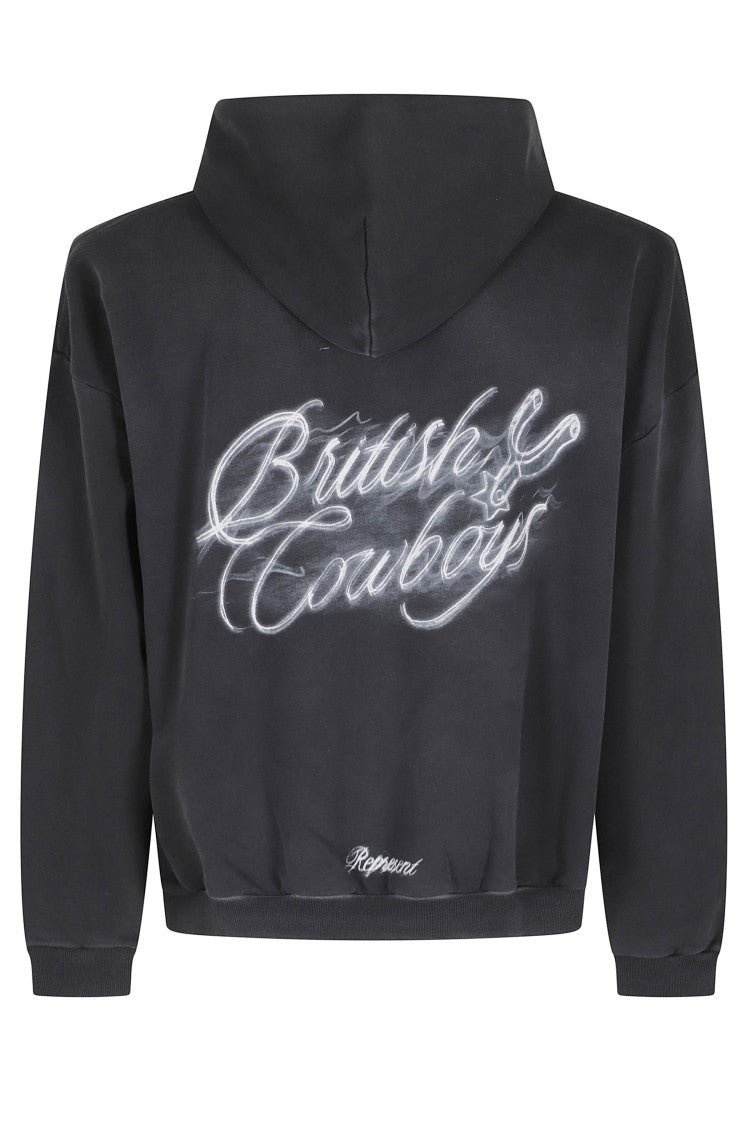Represent Black British Cowboys Graphic Printed Cotton Hoodie