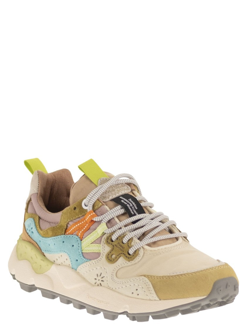 Flower Mountain Yamano 3 - Sneakers In Suede And Technical Fabric