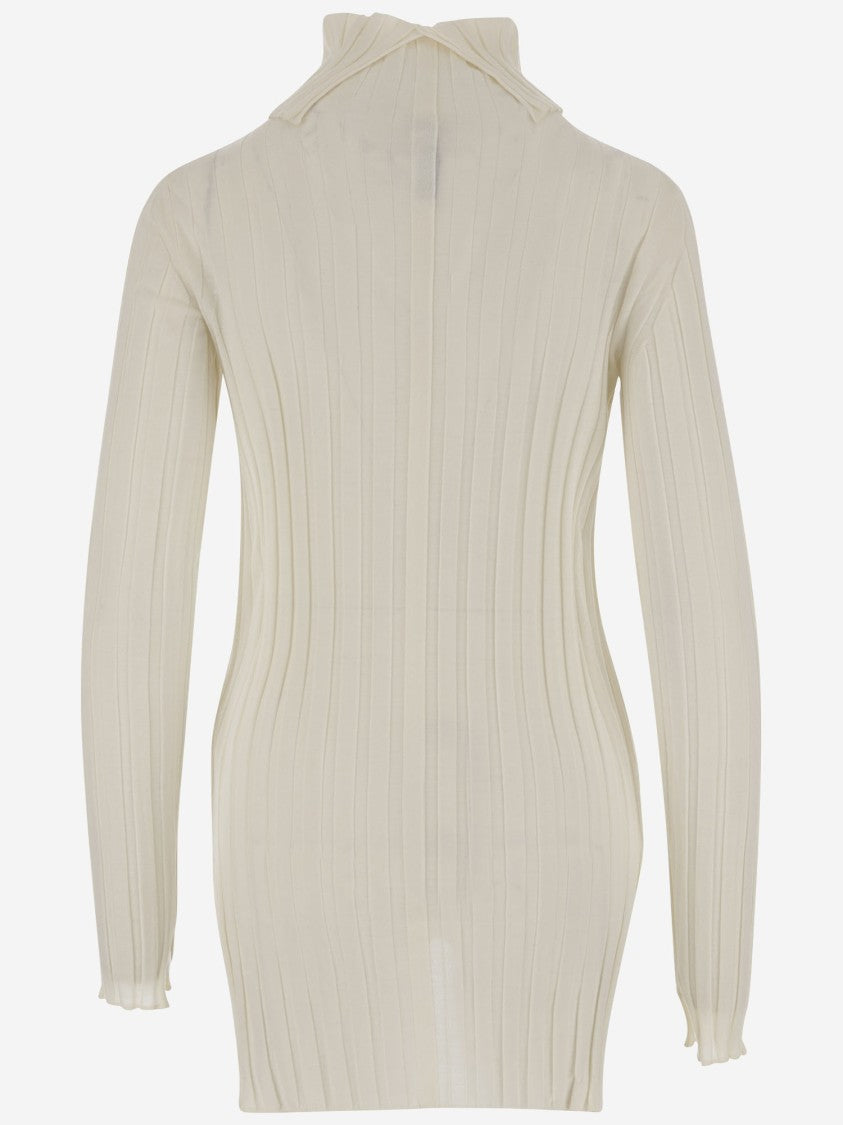 Carven Ribbed Wool And Silk Sweater