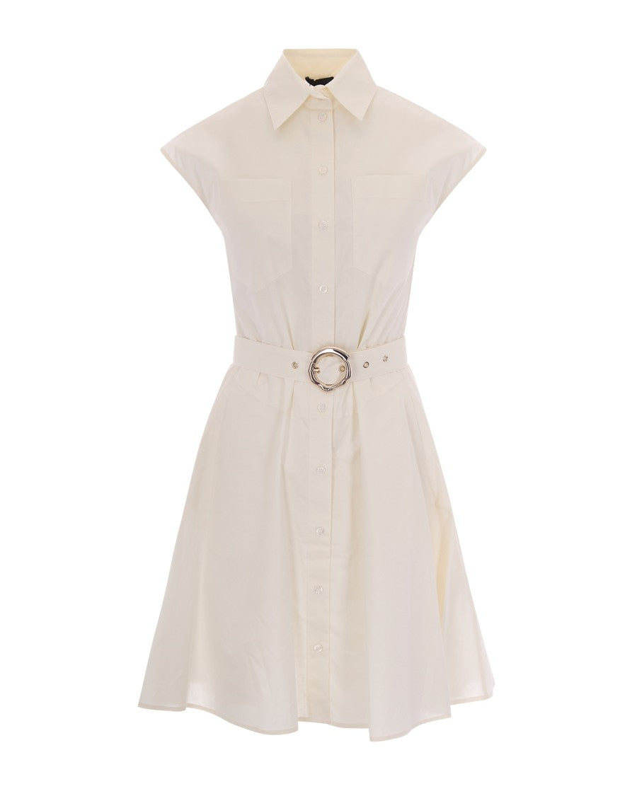 Liu Jo Structured Poplin Shirt Dress With Adjustable Belt