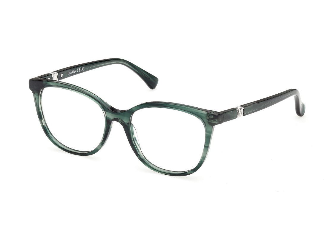 Max Mara Translucent Mm5238 Rounded Square Acetate Eyeglasses