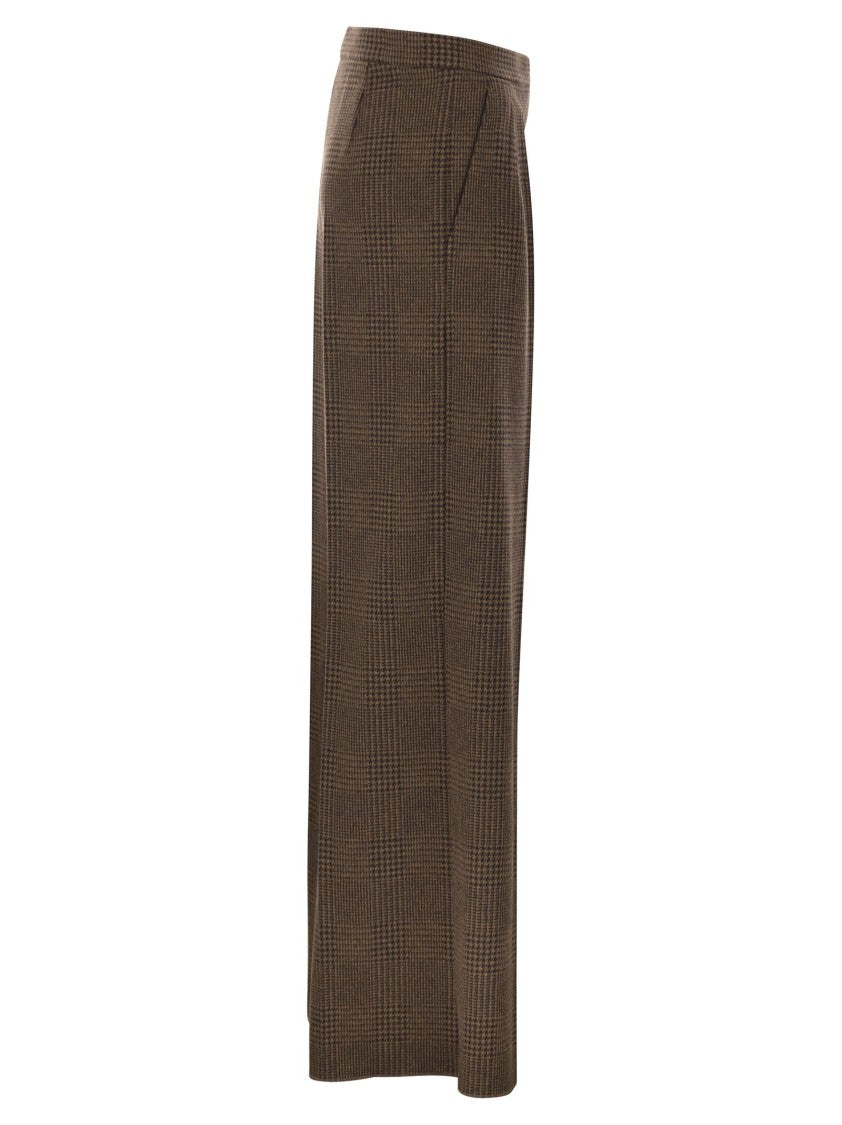 Max Mara Ponza - Patterned Wool And Cotton Jersey Trousers
