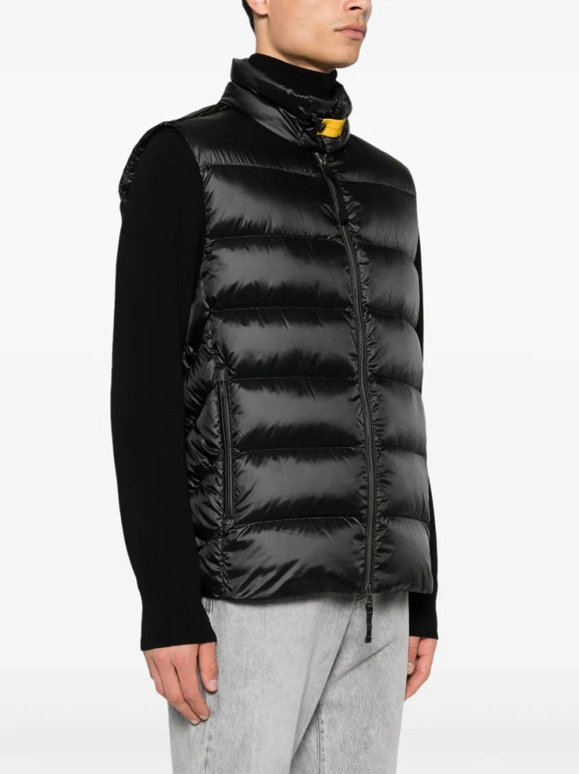 Parajumpers Sleeveless Puffer Vest With High Collar