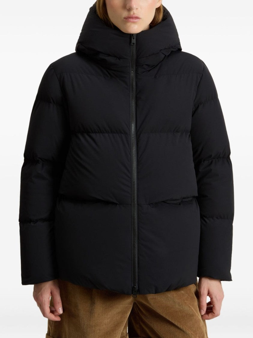 Woolrich Quilted Puffer Jacket With High Collar