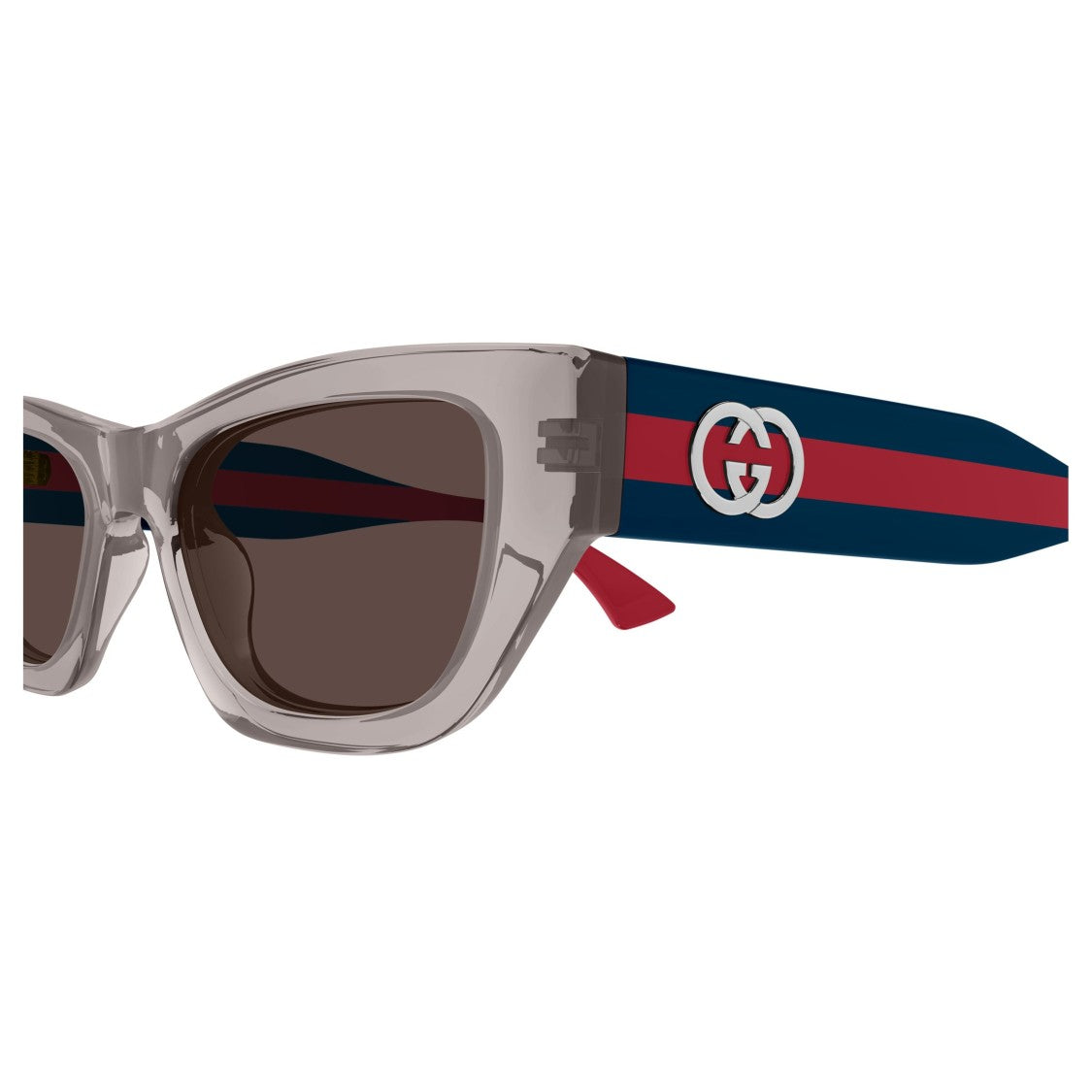 Gucci Gg2116s Translucent Grey Rectangular Sunglasses