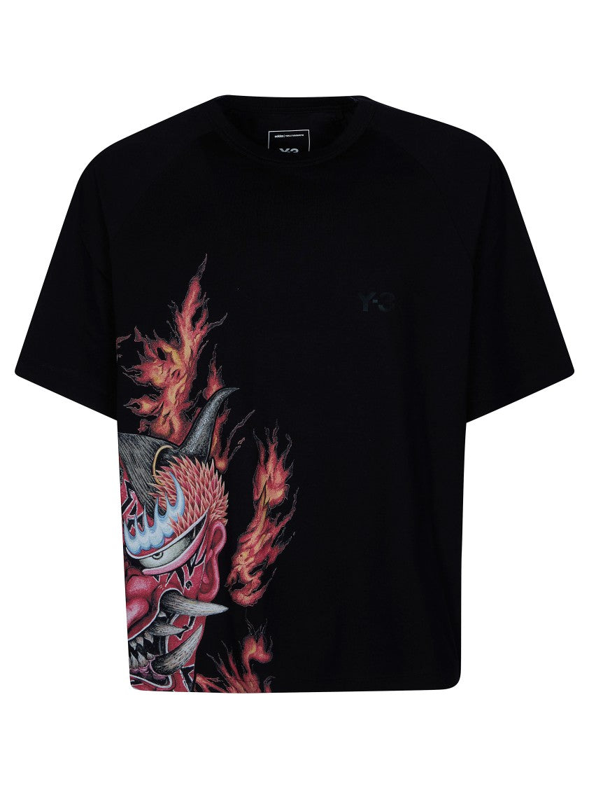 Y-3 Gfx Ss Tee Graphic Print Cotton T-Shirt