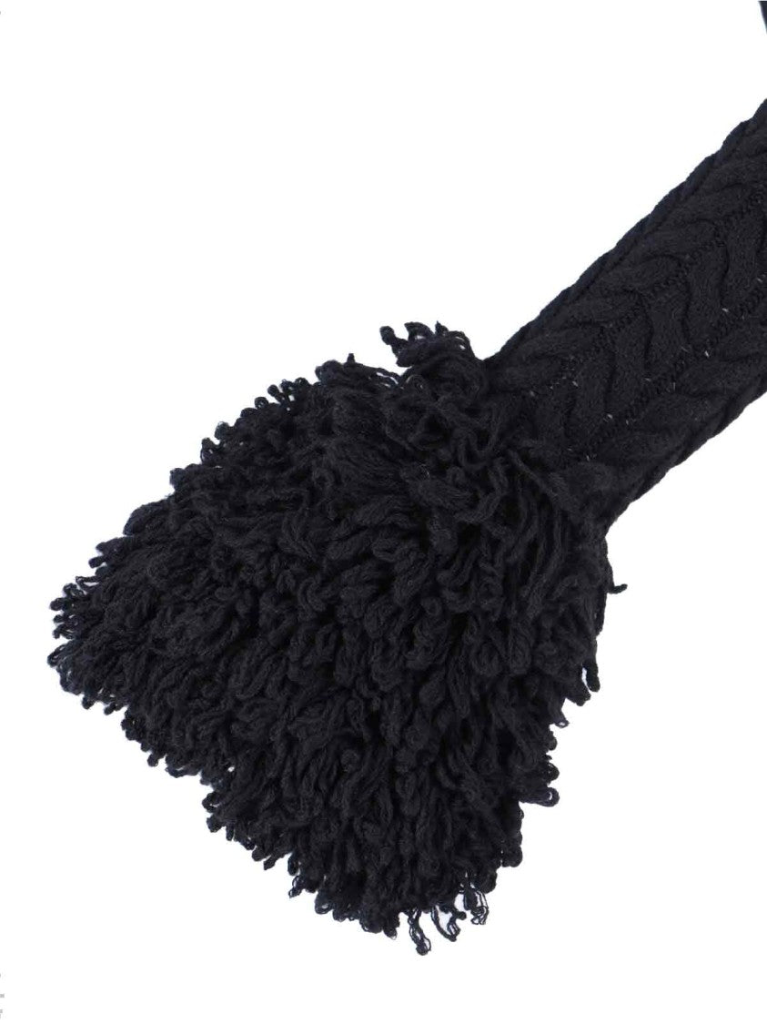 Patou Timeless Black Sweater With Round Neckline And Long Sleeves