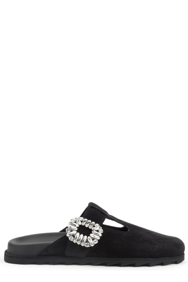 Roger Vivier Minimalist Black Flats With Rounded Toe And Low-Profile Sole