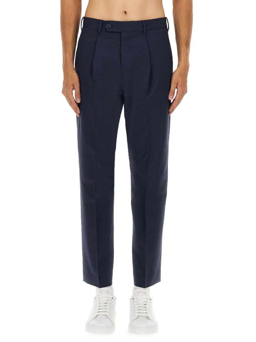 Paul Smith Tailored Slim-Fit Wool Pants With Cropped Length