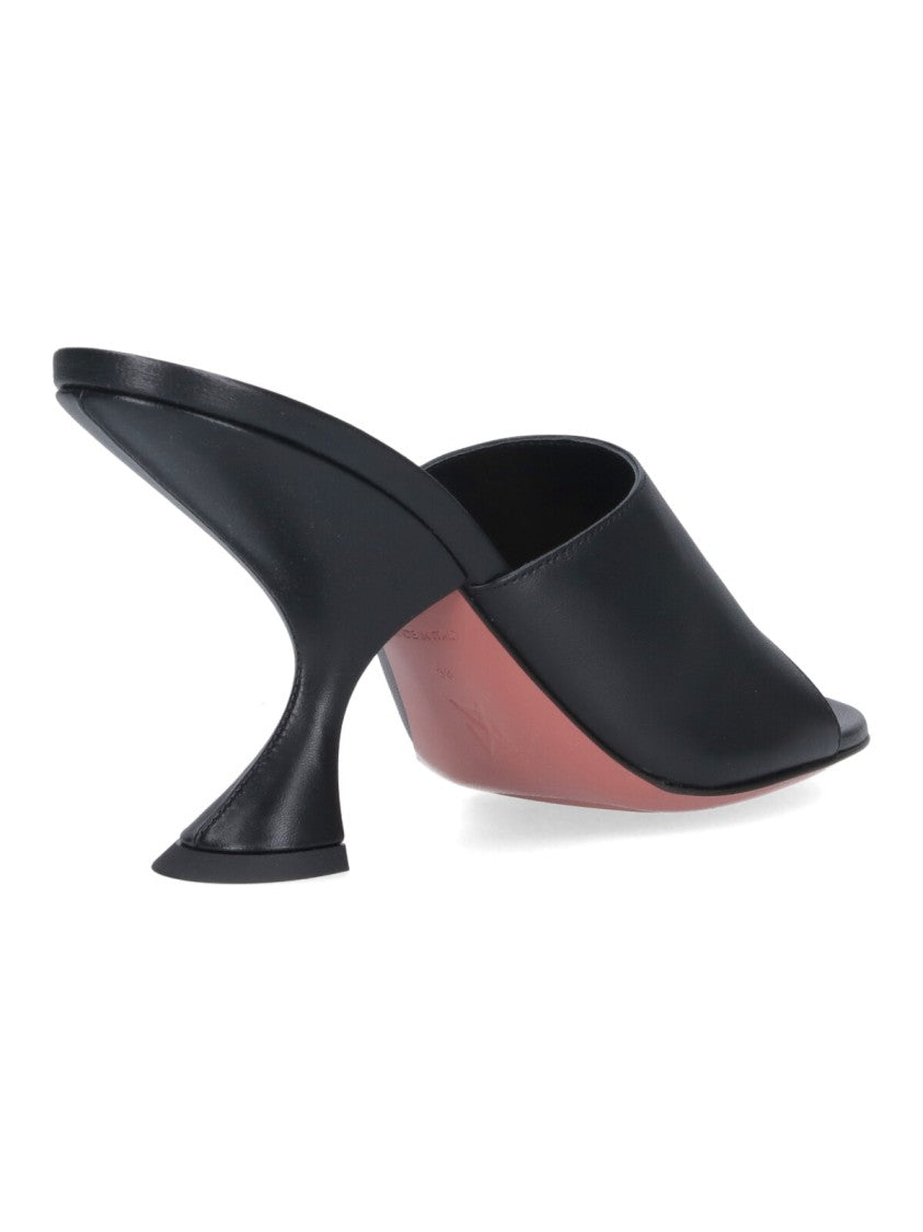 Amina Muaddi "Lupita Slipper" Sandals Black