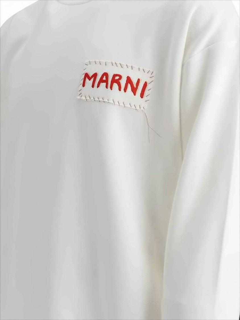 Marni Long-Sleeve Pullover With Distinctive Patch Detail