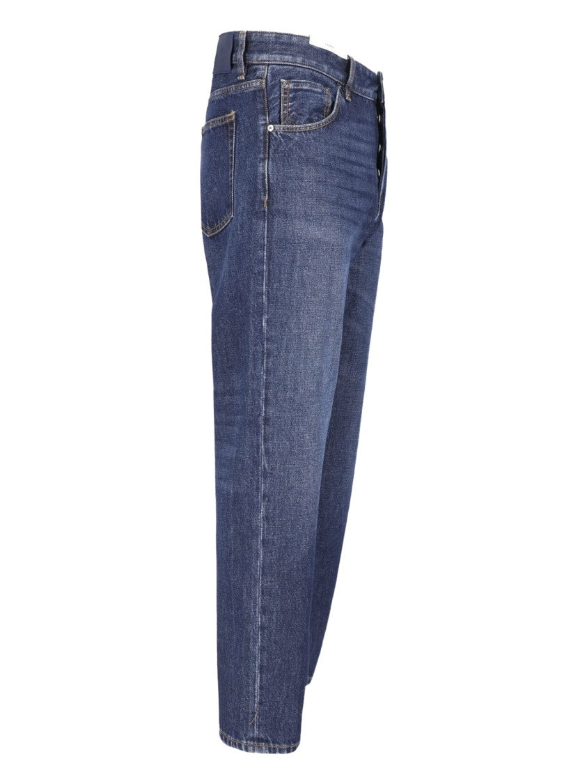 Pt Torino Blue Cotton Denim Straight-Leg Jeans