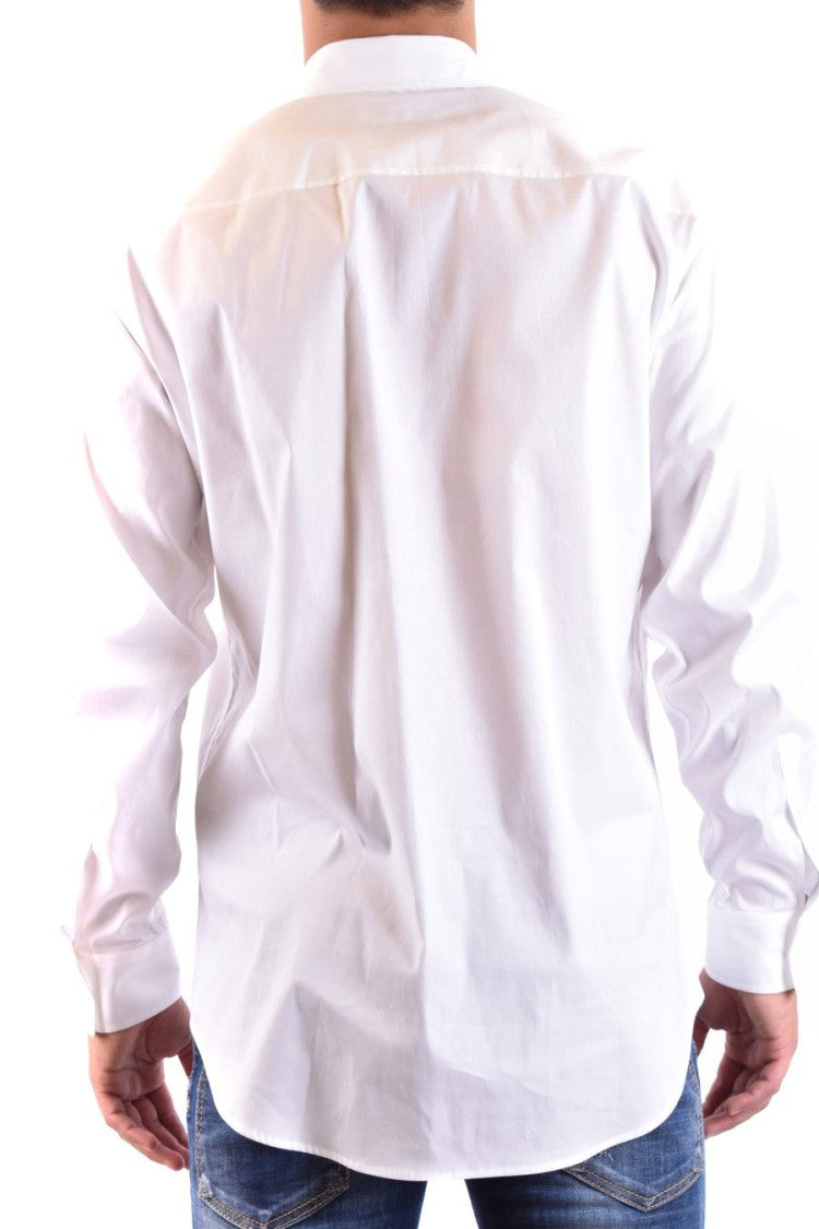 Dsquared2 White Cotton Button-Up Shirt