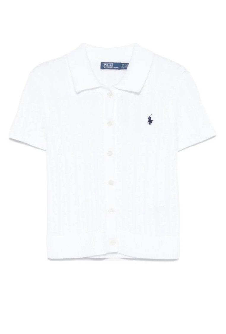 Polo Ralph Lauren Textured Knit Short Sleeve Cardigan Polo