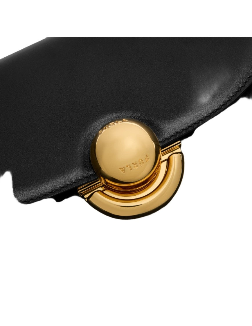 Furla Sfera Mini Leather Crossbody Bag, Black