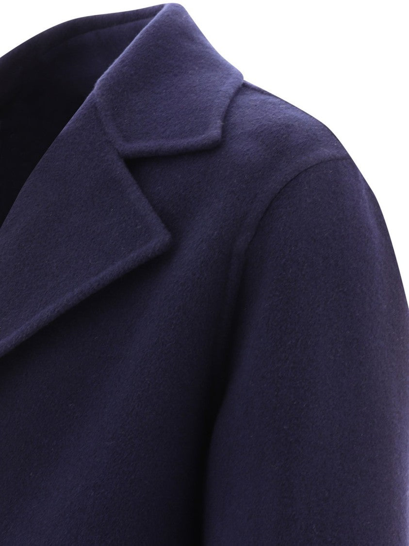 Lardini Short-Length Structured Coat With Notched Lapel