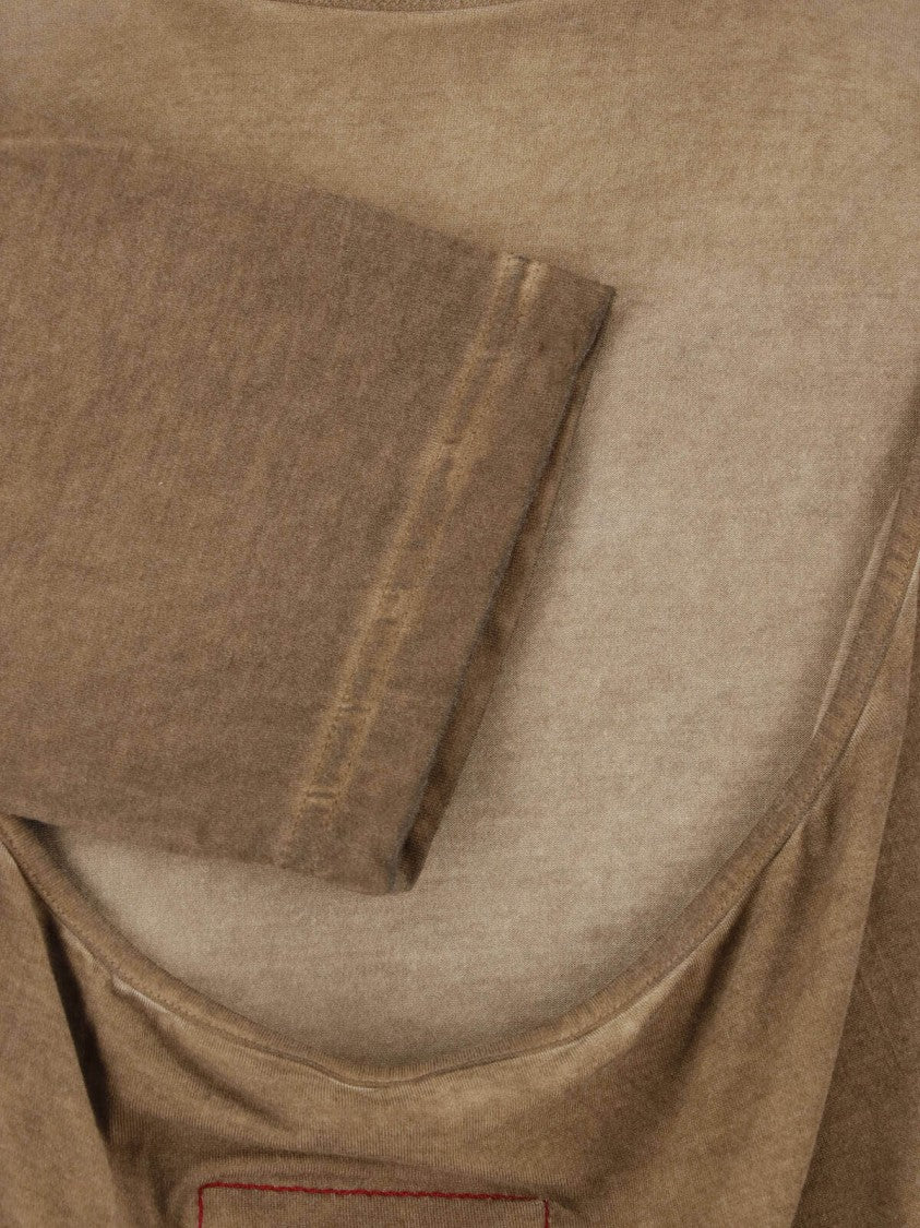 Uma Wang Brown Worn-Wash Fabric Maxi Dress