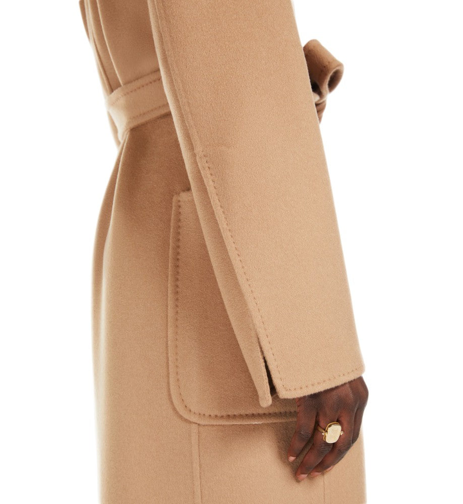 Max Mara Knee-Length Cashmere Coat With Classic Lapel