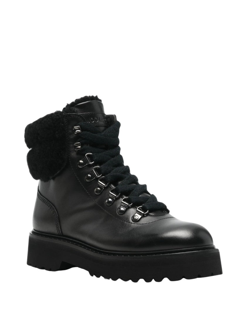 Woolrich Main Hiking Leather Shearling Boots