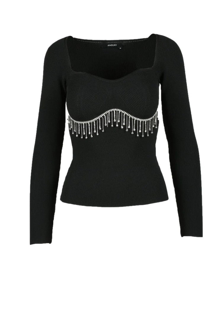 Anouki Viscose Stretch Top - Black