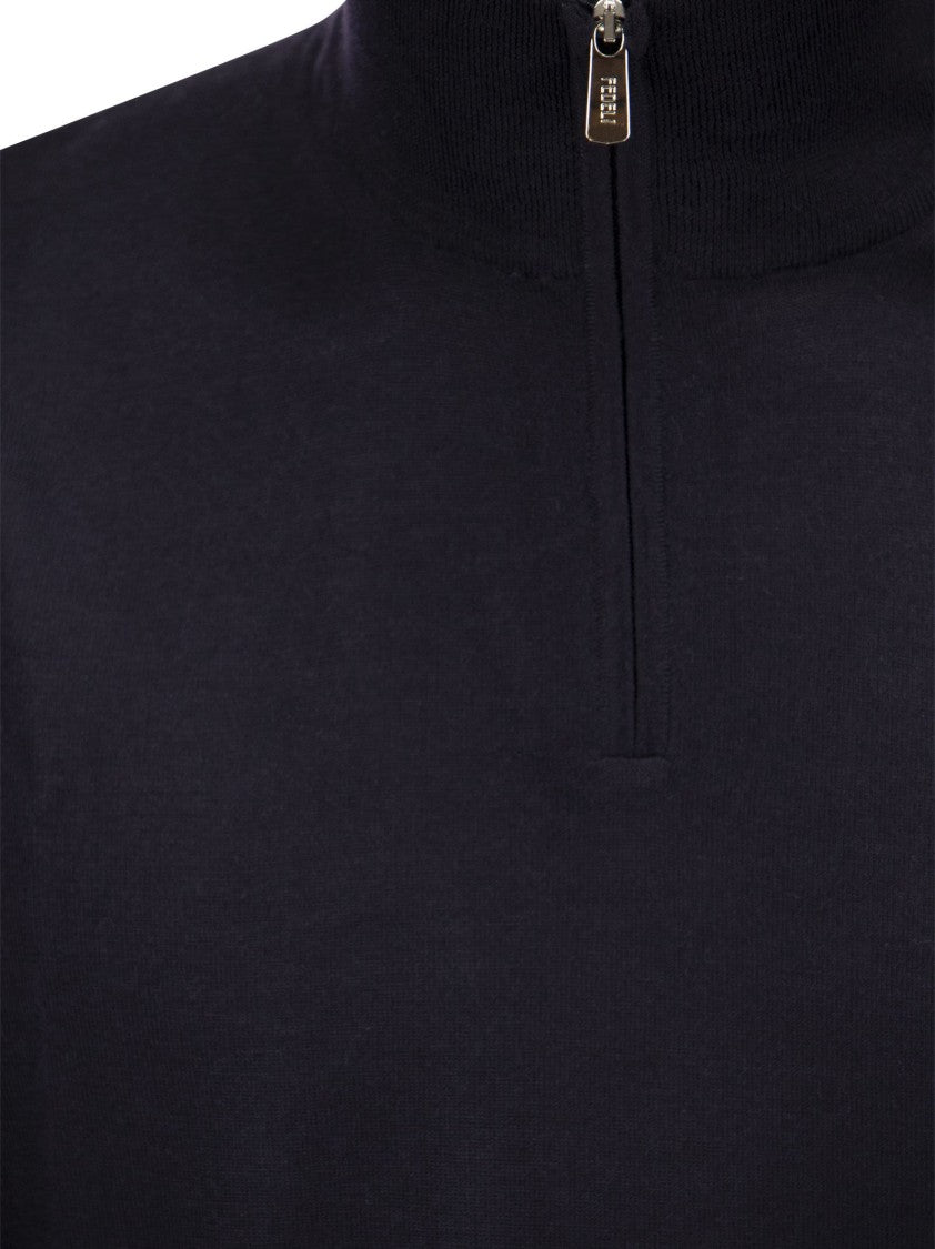 Fedeli Wool Zipped Sweater