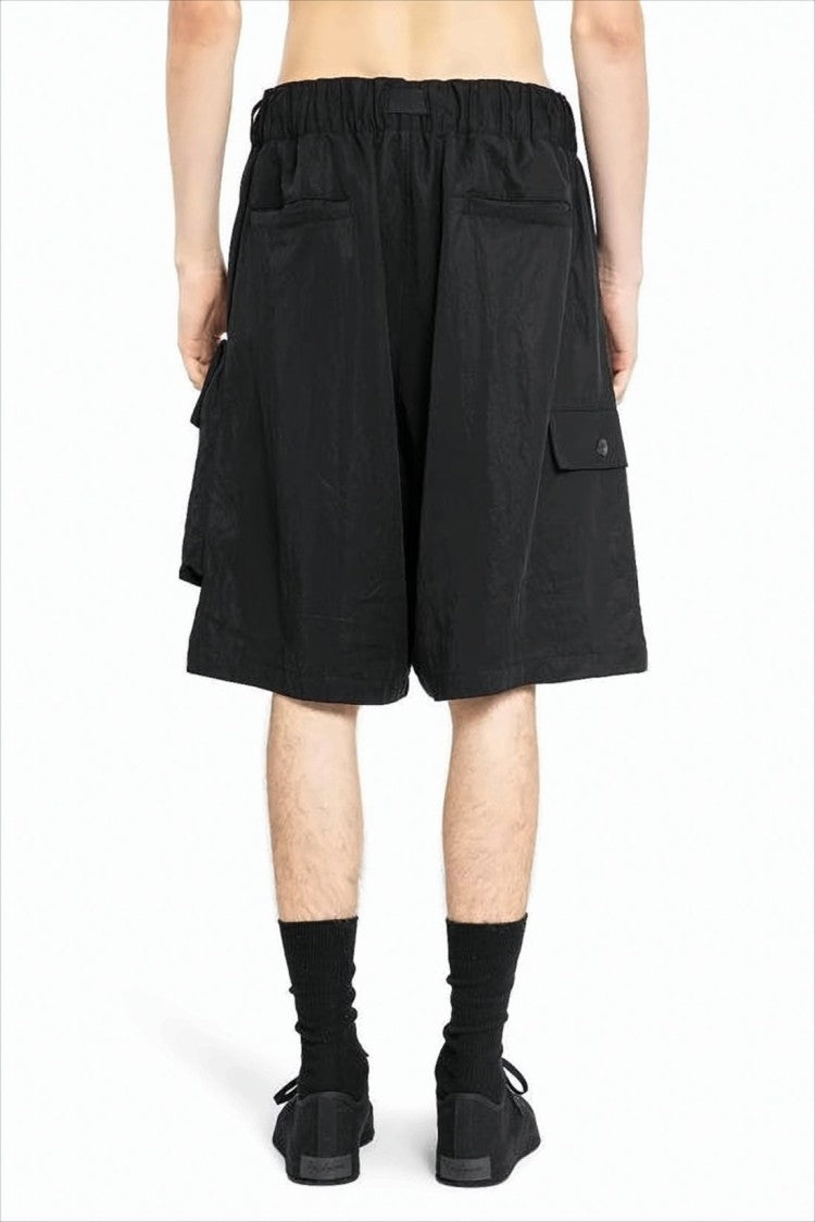 Y-3 Loose-Fit Black Shorts With Utility Pockets