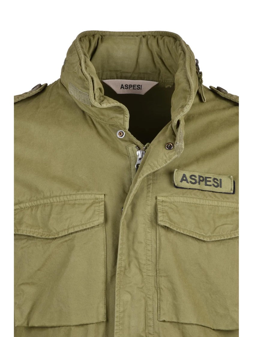 Aspesi Lightweight Parka With Hidden Hood And Functional Pockets