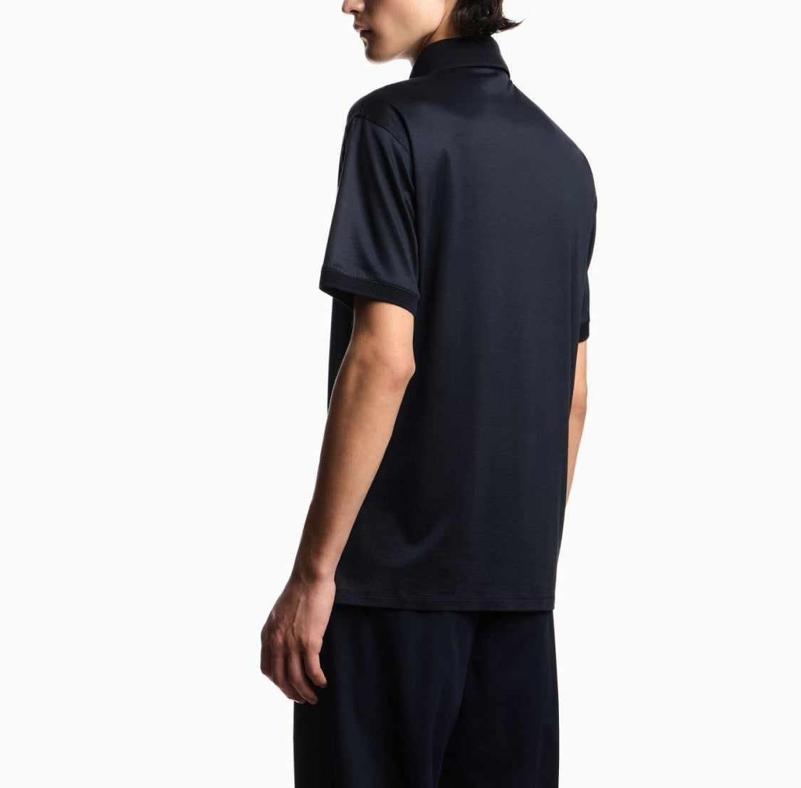 Ea7 Emporio Armani Pique Knit Polo Shirt With Embroidered Logo