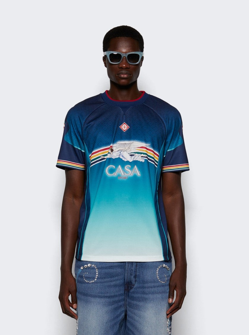 Casablanca Printed Football Top La Deesse Du Stade