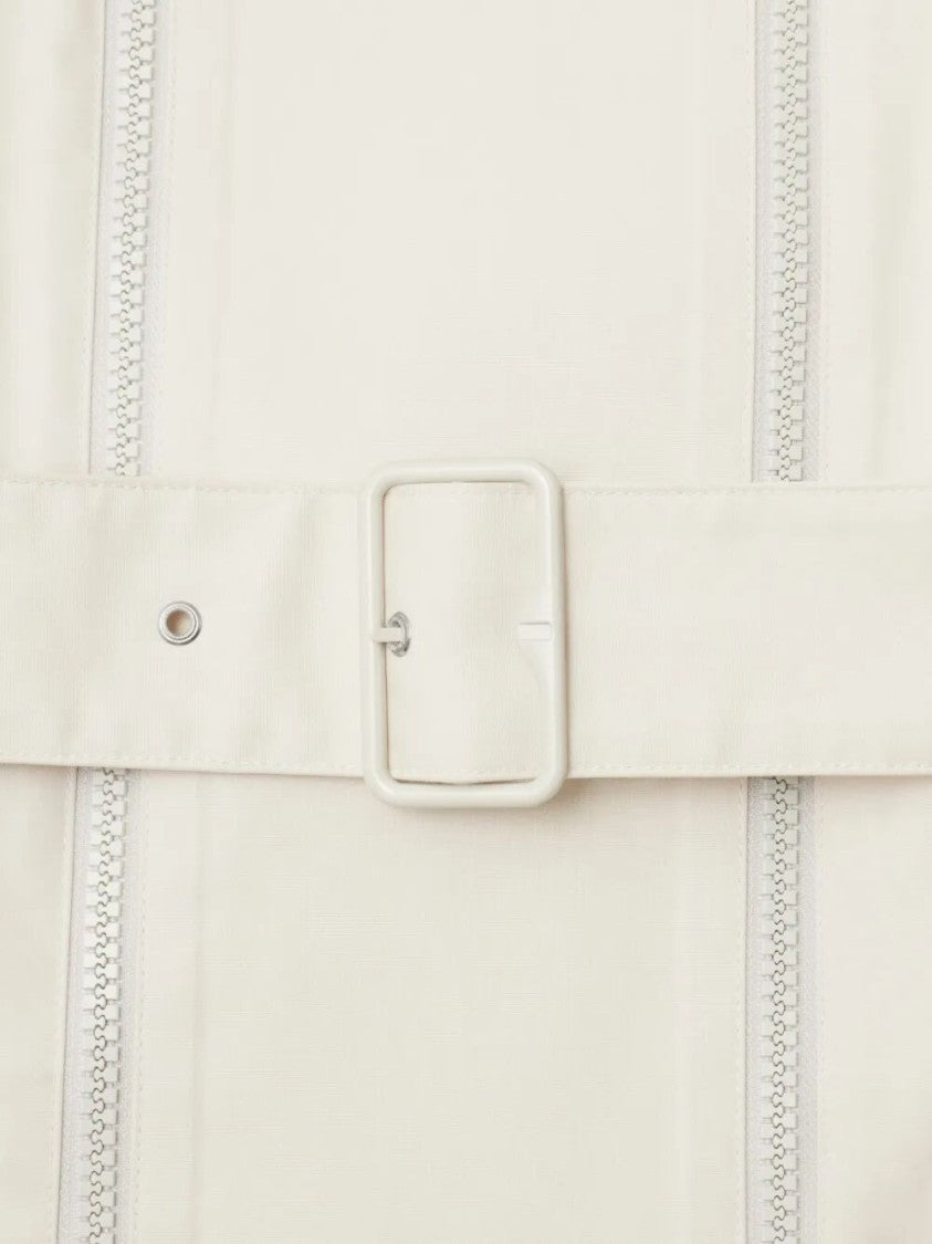 Burberry Fitted Cotton Jacket With Belted Waist