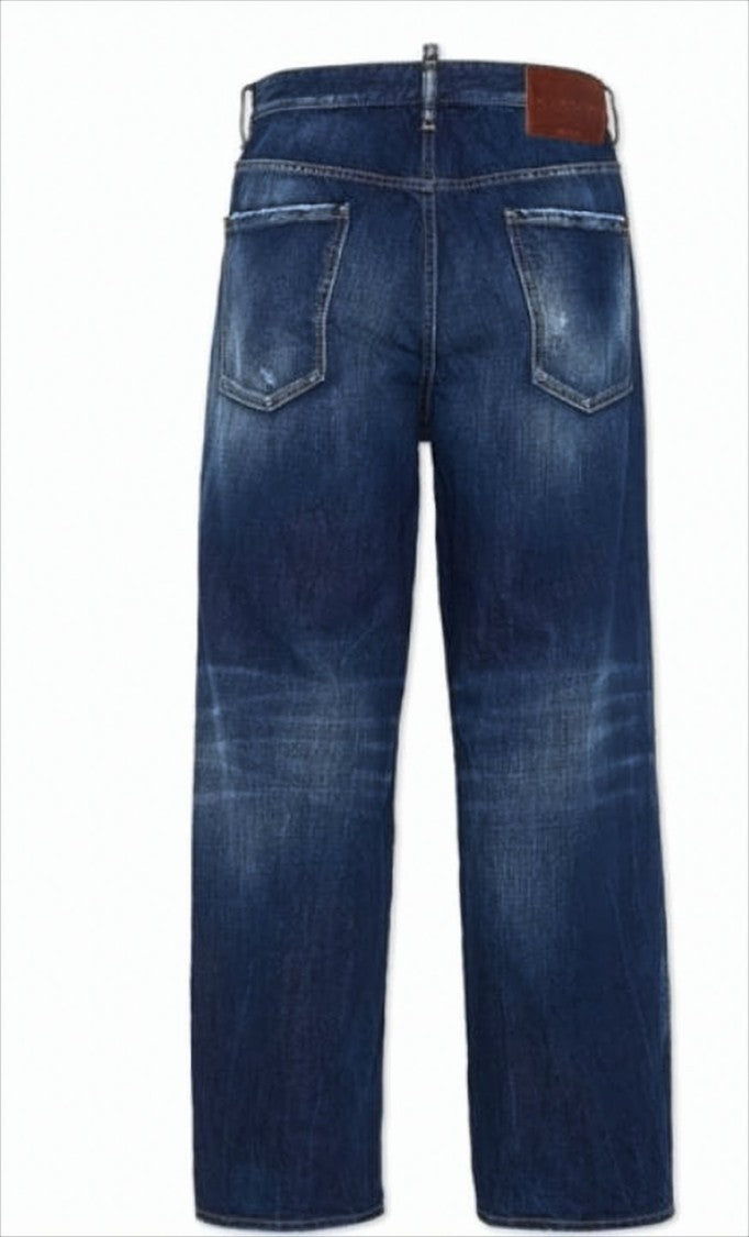 Dsquared2 Medium Blue Straight-Leg Denim Pants