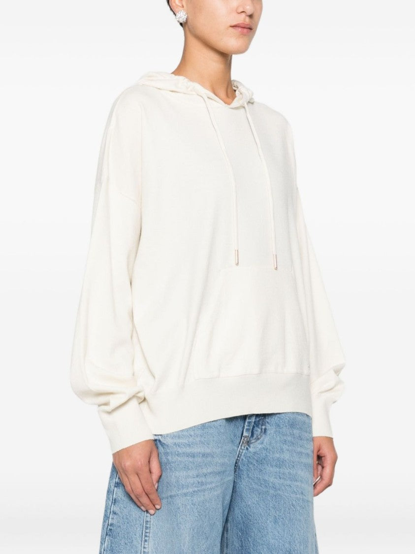 Blugirl Relaxed Fit Hooded Sweatshirt With Ribbed Details
