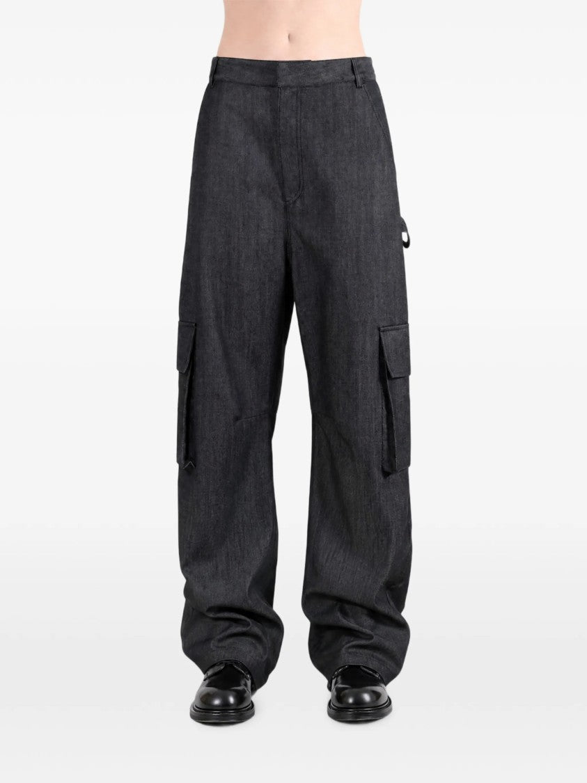 Balenciaga Wide-Leg High Waist Cargo Pants