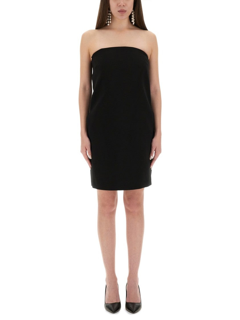 Moschino Strapless Bandage Sheath Dress With Bow Detail