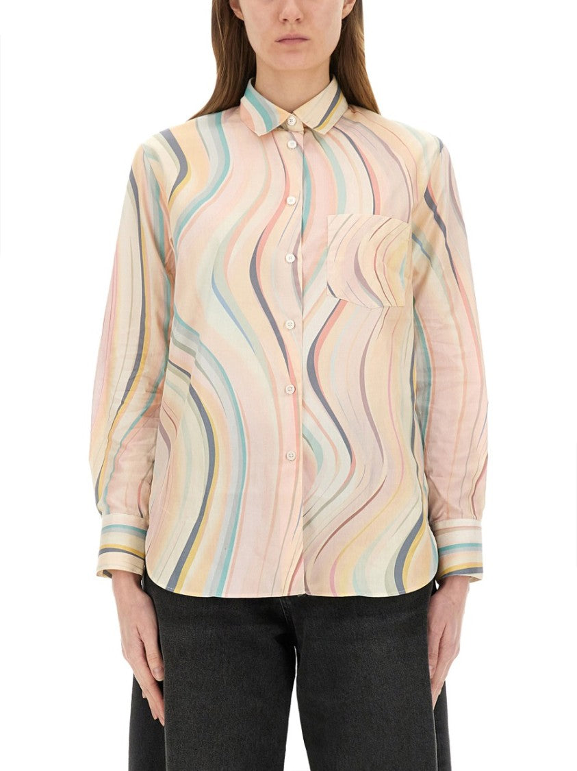 Ps Paul Smith "Faded Swirl" Print Shirt