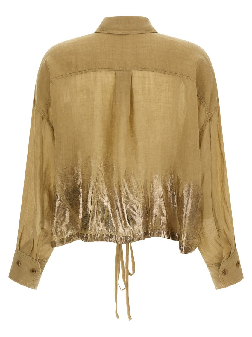 Nude Linen Blend Shirt
