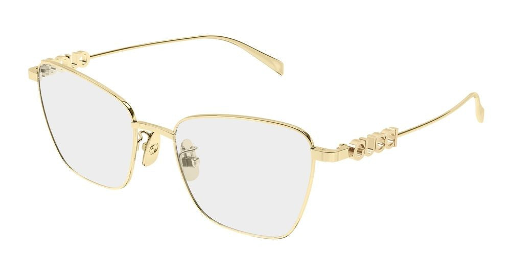 Gucci Gold Transparent Cat-Eye Eyeglasses