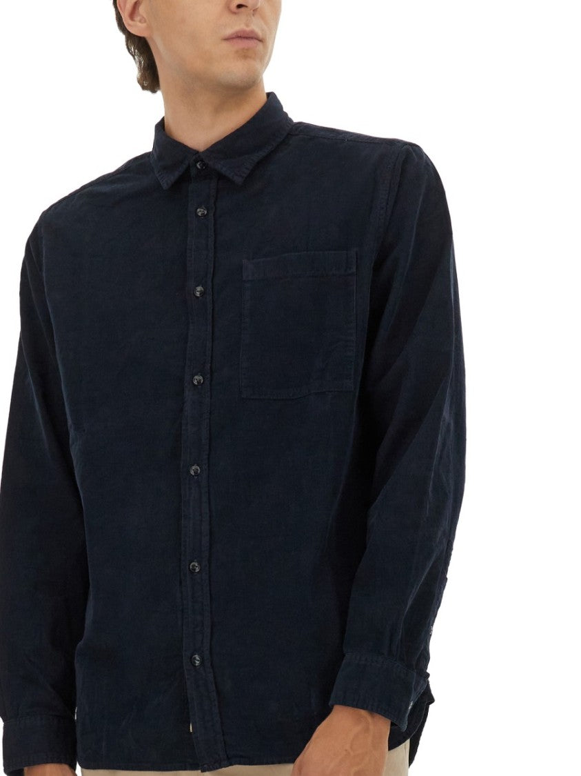 Woolrich Long-Sleeved Cotton Shirt With Classic Collar