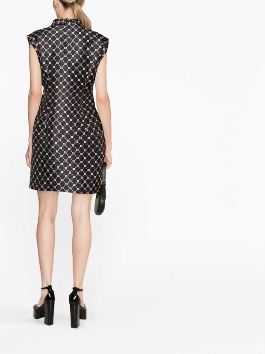 Lanvin Floral-Print Satin Minidress