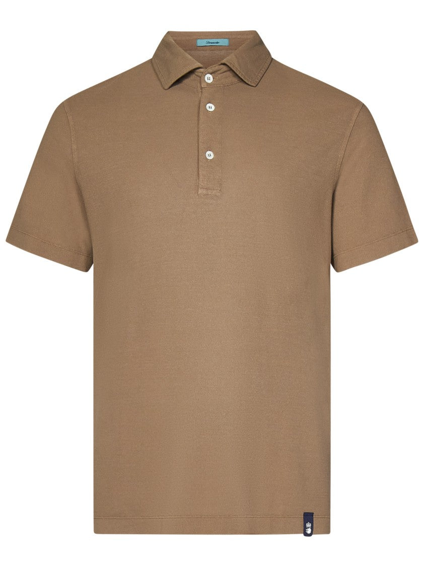 Drumohr Light Hazelnut Cotton Polo Shirt