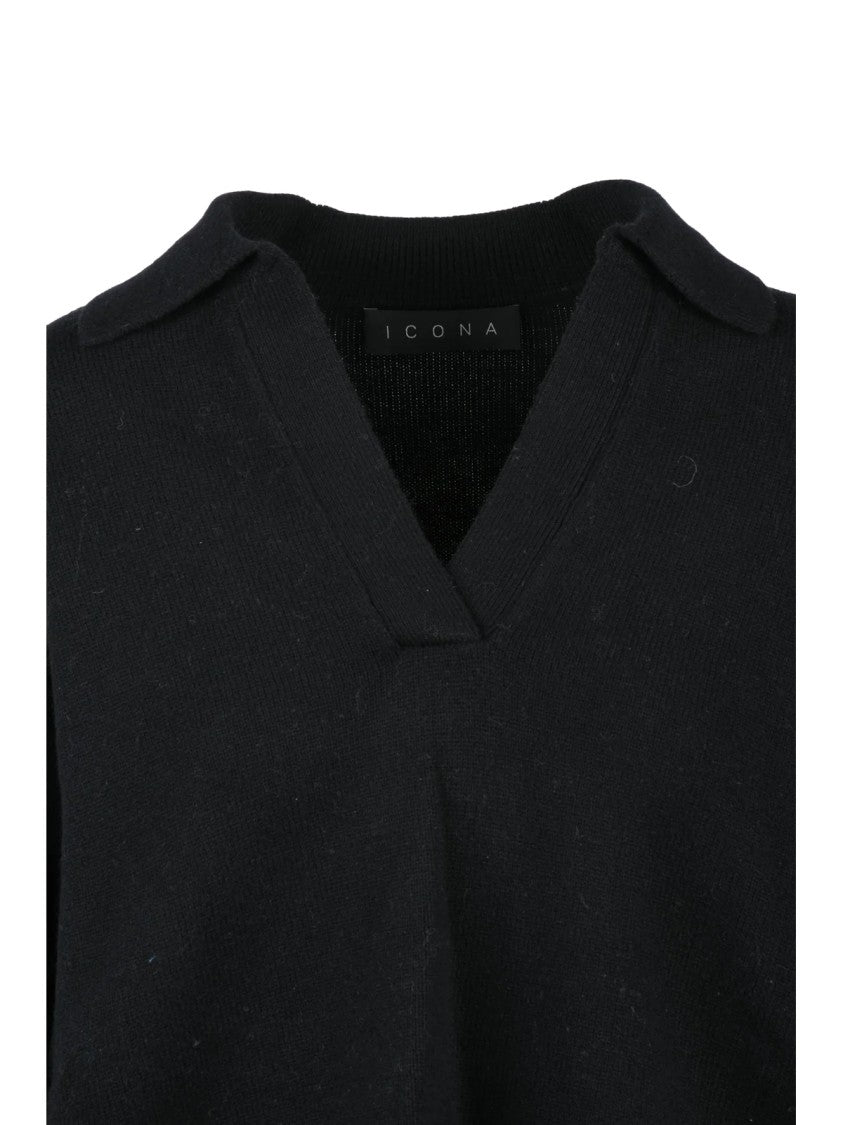 Icona Polo Knit Sweater In Soft Wool-Cashmere Blend