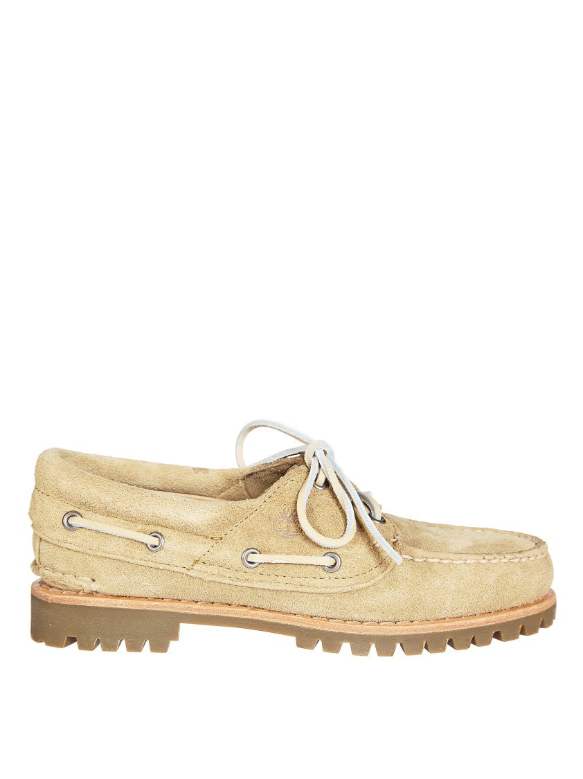 Timberland Beige Laces Suede Moccasin Shoes