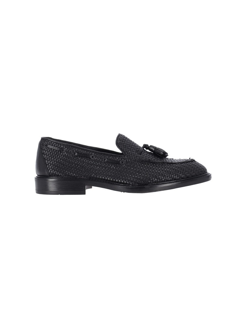 Alexander Hotto Braided Tassel Loafers – Black