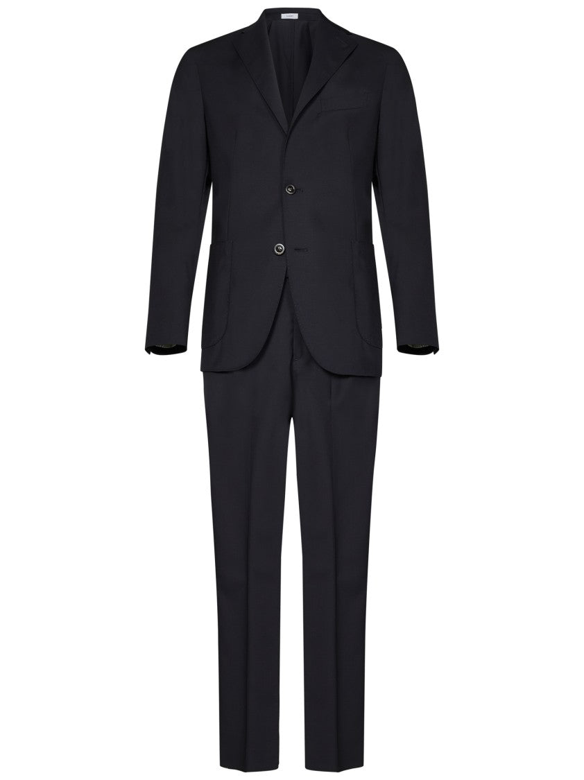 Boglioli Dark Blue Virgin Wool Suit