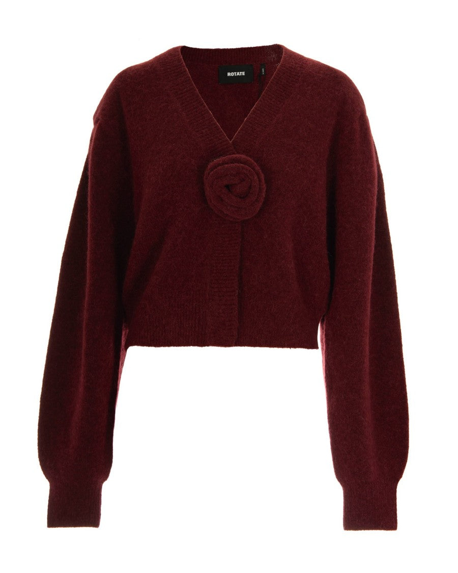 Rotate Bordeaux Knit Cardigan